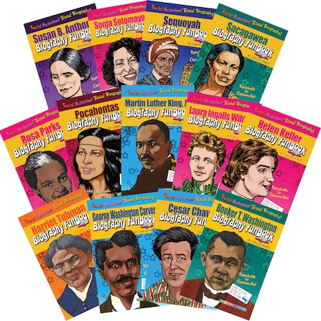 Gallopade Women & Minorities Who Shaped Our Nation Biography FunBook, Set of 13 FBSETWM